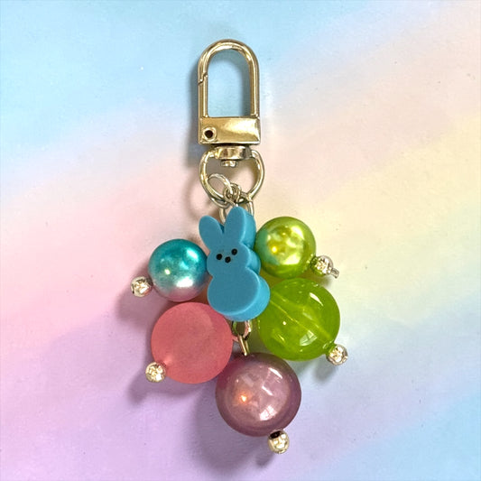 Teal Bunny Mini Straw Bauble