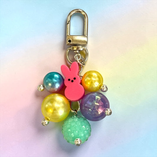Pink Bunny Mini Straw Bauble