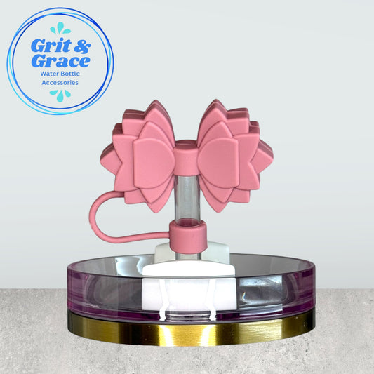 Gracie Mauve Pink Straw Topper