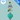 Hang Anywhere SILICONE Teal Shell Bottle Charm