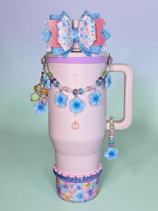 Tumbler Handle Jewelry - Fairy Flowers