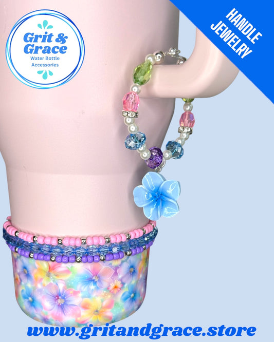 Tumbler Handle Jewelry - Fairy Flowers