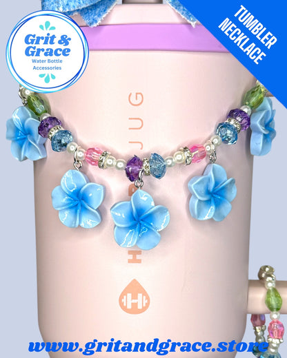 Tumbler Necklace Jewelry - Fairy Flowers