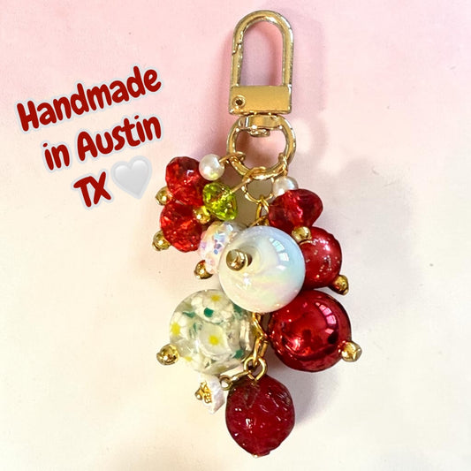 Deluxe Mini Bauble Strawberry Pearl Charm