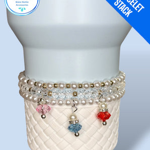 Starry Sparkle Stretchy Cup Bracelets (Set of 3)