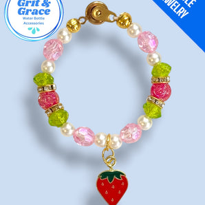 Tumbler Handle Jewelry - Strawberry Gingham 2.0
