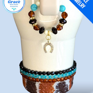 Tumbler Handle Jewelry - Western Dreams - Horse Shoe
