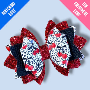The Anywhere Bow - Leopard Cherries