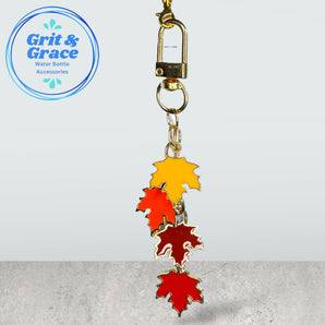 Straw Dangle - Painted Fall Leaves