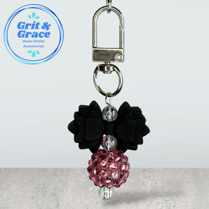 Mini Gracie Pop Dangles - Black & Pink Sparkle
