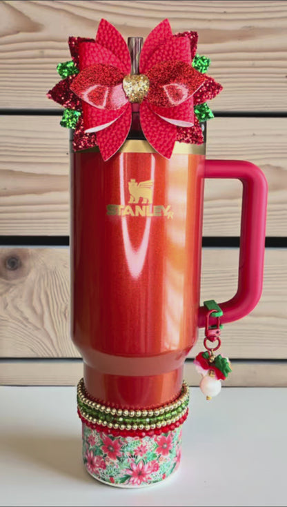 Poinsettia Holiday Bow