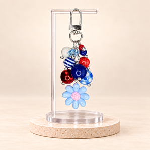 Deluxe USA Patchwork Flower Bauble Charm