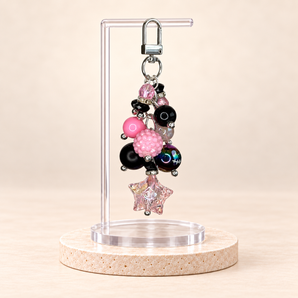 Deluxe Mini Straw Bauble - Pink Star
