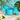 Gracie Teal Straw Topper